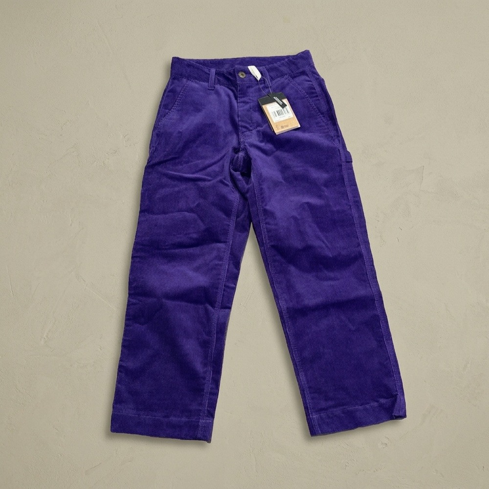 The North Face Corduroy Pants Womens 0 Purple Cropped Carpenter Relaxed NWT